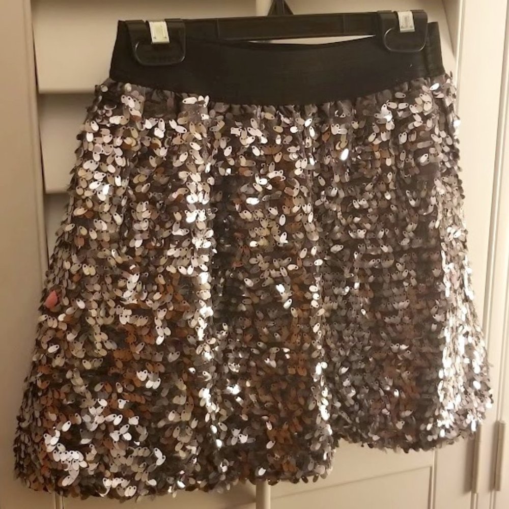 1989 Place | Metallic Grey | Sequins | Balloon bottom | Lined | Size: L 10/12